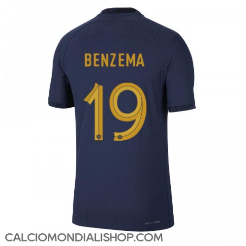 Maglie da calcio Francia Karim Benzema #19 Prima Maglia Mondiali 2022 Manica Corta